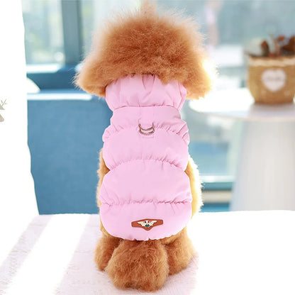 Fluffy down vest for pets