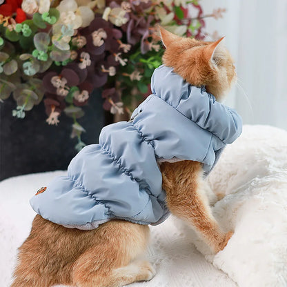 Fluffy down vest for pets