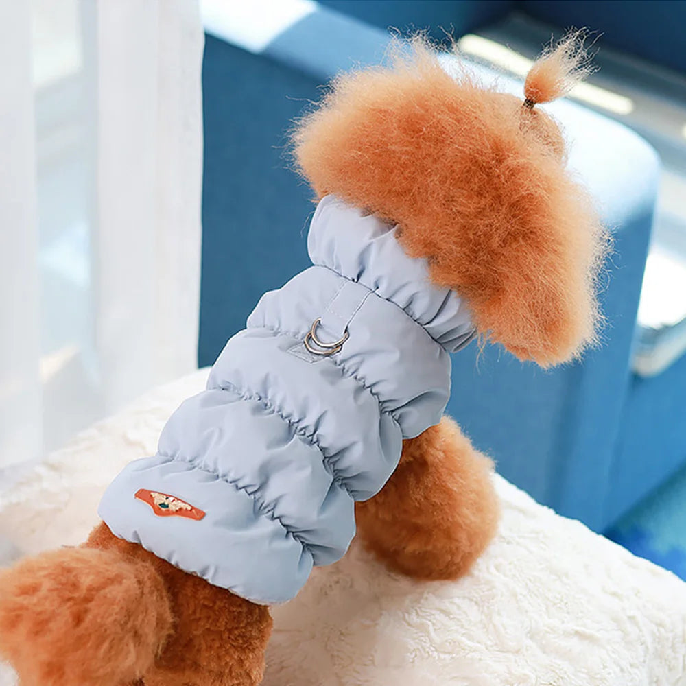 Fluffy down vest for pets