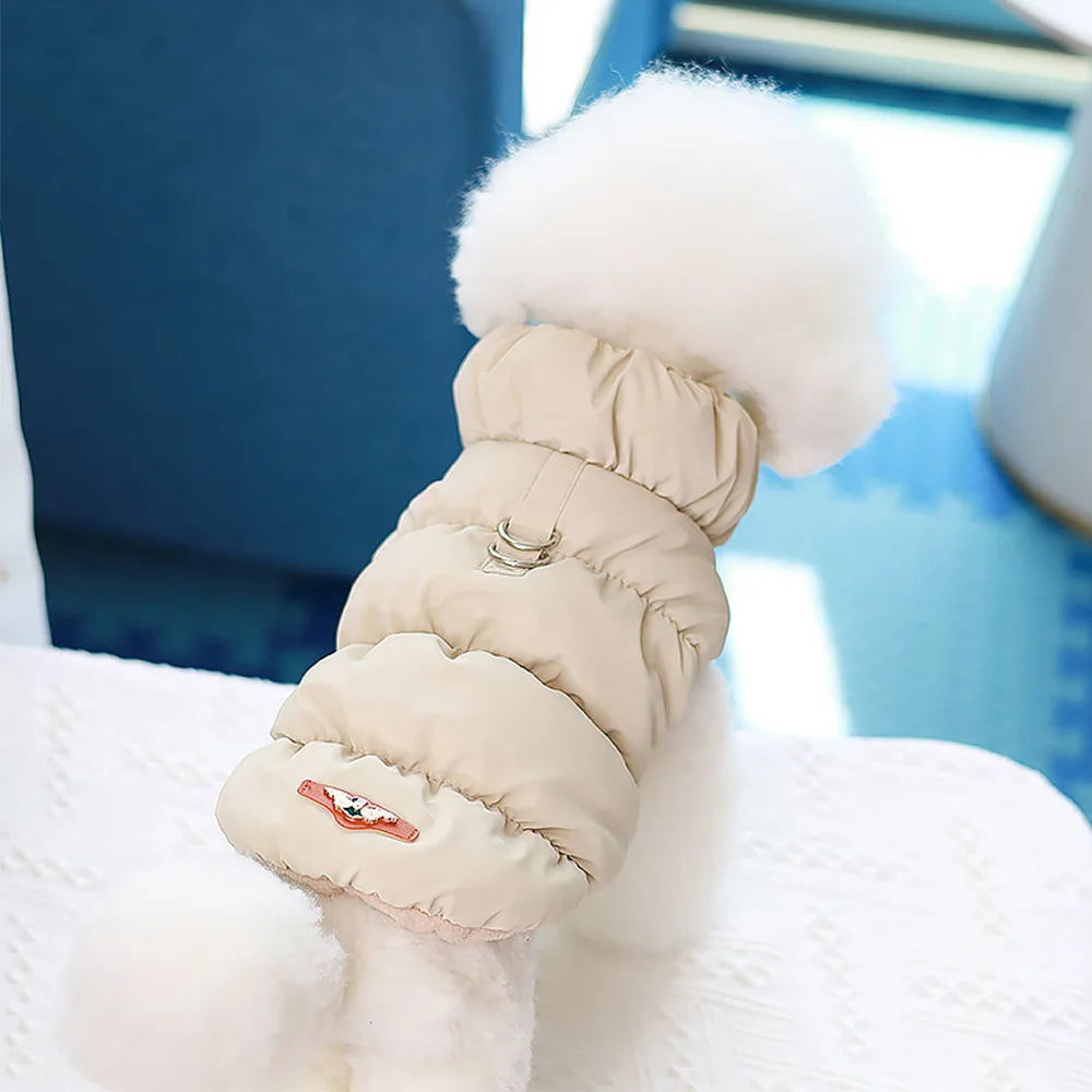 Fluffy down vest for pets