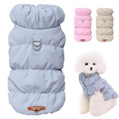 Fluffy down vest for pets